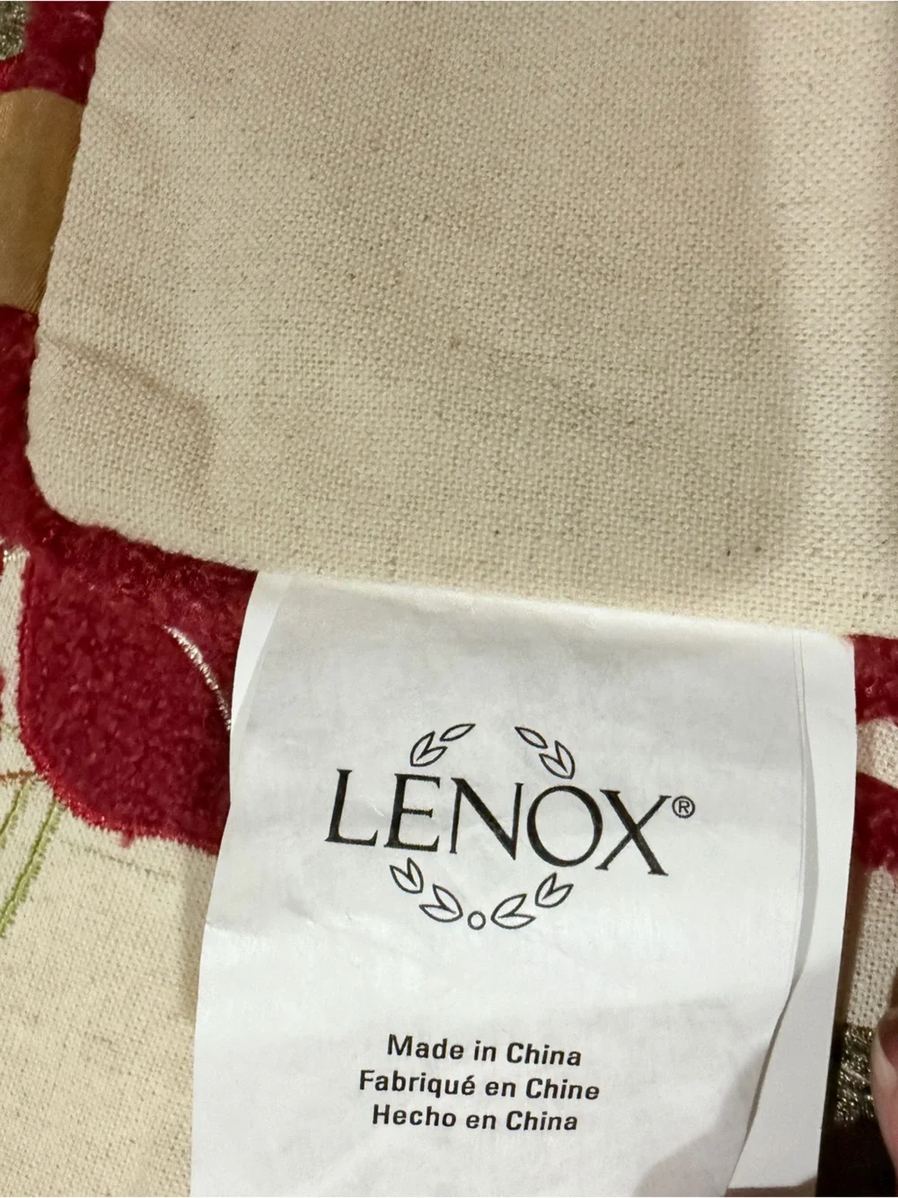Lenox Vintage Pionsettia Pillow Covers Lot of 4 New With Tags Covers Only